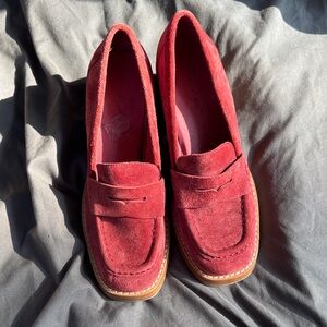 Chocolat Blu Rich Burgundy Suede Loafers